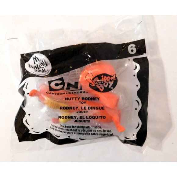 Cartoon Network Nutty Rodney Squirrel Boy McDonalds Happy Meal Toy 2007 Sealed - Picture 1 of 3